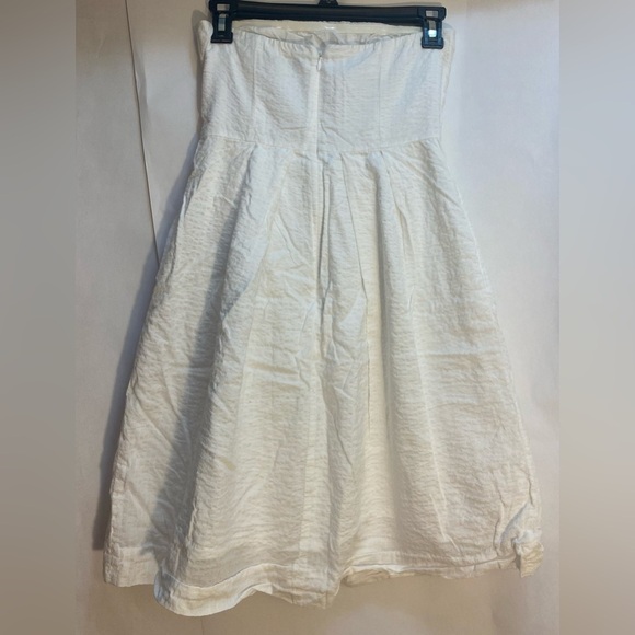 J. Crew Textured White Strapless Summer Dress Size 0 - Picture 2 of 9